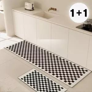 [2종세트] 체커 규조토 발매트 주방매트 발판 (5타입)