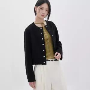 [롯데백화점]쥬크 니트블럭 울블렌디드 스냅 코트 (Z261MSG501)