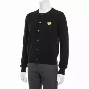 꼼데가르송 골드하트 와펜 울 가디건 AZ-N049 051 1