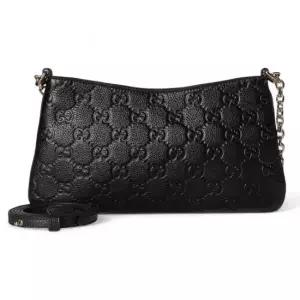 [명품] 여자숄더백 호보백 GG 엠블럼 미디움 블랙 815277 크로스백 파우치가능