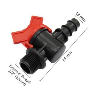 수나사 13MM 호스 정원 어댑터 농업 어항 밸브 체크 연결 관개 스위치