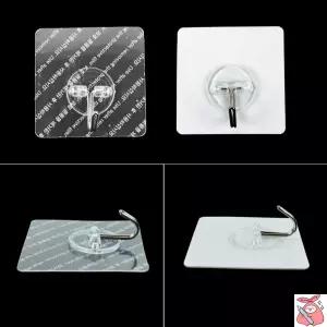 해피J보따리 국내산 재점착 회전고리 벽후크 생활방수 무타공 천장 틈새 다용도 벽면걸이