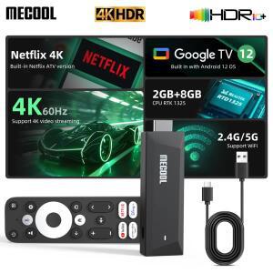 MECOOL MEgo1 4K TV스틱 2025 구글 인증 넷플릭스 4K AI SR/PQ 2+8G RTD 1325 HDR10+ WiFi 2.4G/5G BT5.0