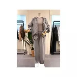 [하프클럽/미스칸트]  KESTPA03GR 박시 집업 트레이닝세트 그레이