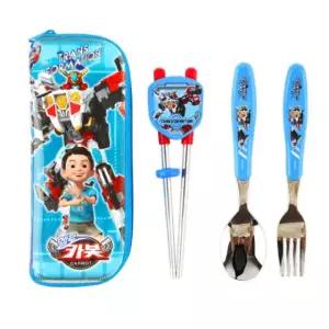 LILIS 헬로카봇 교정 젓가락 수저 케이스 세트