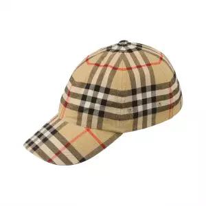 [버버리] 체크 코튼 공용 볼캡 베이지 8075641 57790400