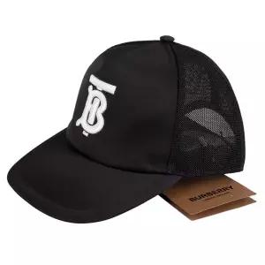 [버버리] TB 자수 모노그램 매쉬 볼캡 블랙 32708406