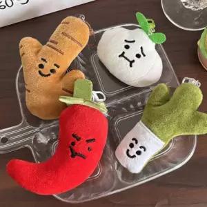 감자 파인형 열쇠고리 고추 대파 야채인형키링