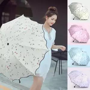 비케이브로 3단우산 양우산 UV양산 꽃무늬 우산 양산/햇빛/자외선/차단/경량/튼튼한/암막/접는/고급/접이