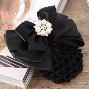 리본 639GUH79 헤어망(블랙) 올림머리헤어망 머리그물망