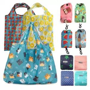 [개별포장]휴대용 접이식 미니 대용량 장바구니 시장가방 에코백 답례품 보조가방