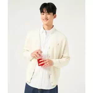 매장정품 빈폴 BEANPOLE MEN 코튼 베럴비 레이어드 카디건 아이보리 BC575AC160 598344