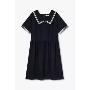 [NS홈쇼핑]톰보이[26여름]와이드 카라 배색 원피스(9176241985)[35752542]