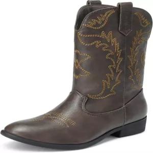 드림 페어 카우걸 카우보이 웨스턴 부츠 여아 미드 송아지 라이딩 슈즈 리틀 키드/빅 키드