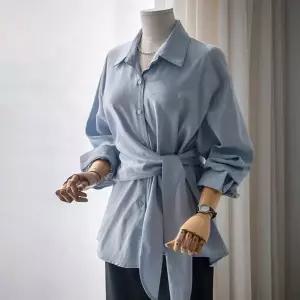 (안나앤모드) newcoy 스트라이프 롱 매듭 셔츠 [셔츠ED677]