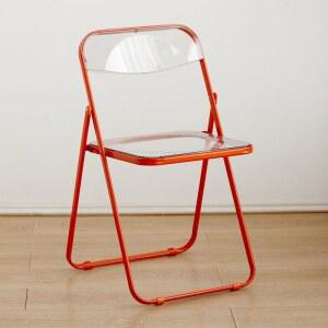 투명 접이식의자 아크릴 간이 스툴 카페 접이식 폴딩