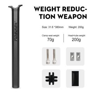 TOSEEK ZF-One 카본 시트포스트 27.2/31.6mm 무광 블랙 MTB/로드 바이크 자전거 부품 초경량