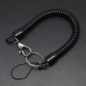 휴대용 코일 키링 분실 방지 고리 스마트폰 키홀더 스프링 줄 여행 백팩 필수 아이템 5개묶음