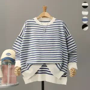 [모노시크] 슈덴크 단가라 언발 박스 니트_MNKT296