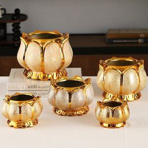 불교 향로 황금 도자기 향꽂이 종교 5인치 6인치 4인치 8인치 장식 7인치 용품 연꽃