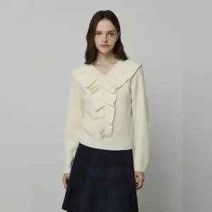 백화점 잇미샤 브이넥 러플 니트 풀오버 ITPCKPO890