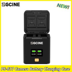 ZGCINE PS-E17 카메라 배터리 충전 케이스 2 슬롯 SD 카드 보관 USB-C (캐논 R50 R8 m6mark2 200D M5 용)