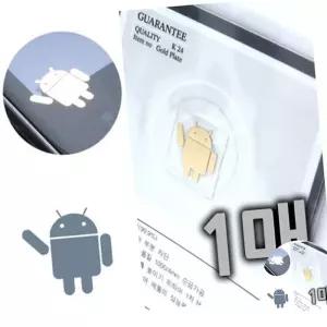 사은품용 베씨 전자파차단 스티커 안드로이드모양 1매 24K도금