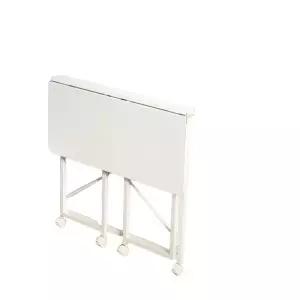 바퀴달린 접이식책상 슬림 이동식 화이트 간이 컴퓨터 탁자