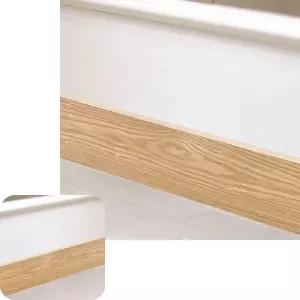 유바라 인테리어필름 걸레받이 천정몰딩시트지 오크 무늬목 포인트 WBGWD225-8cm