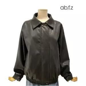 [롯데백화점]abfz 루즈핏 레더 재킷 APA5QL01G