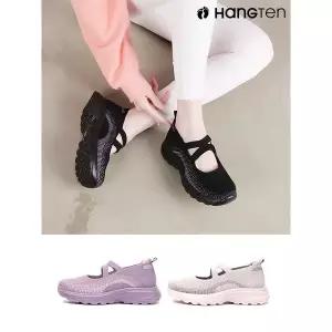 행텐 HT-5617 여성용 메리제인 스트랩 슬립온 니트 스니커즈 데일리 가벼운 신발 스포