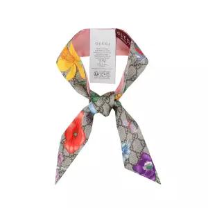 구찌 609317 3G001 9772 GG 플로라 프린트 실크 리본 핑크