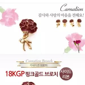 어비이날 핑크골드 카네이션 브로치 카네이션꽃 어버이날 스승의날 가정의달 부모님 선물 감사 이벤트 행사