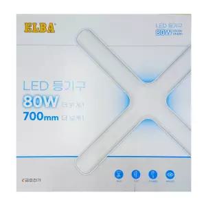 금호전기 ELBA 엘바 LED 80W 플리커프리 십자등 십자형 등기구 형광등