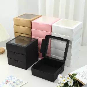 투명창 접이식 선물 상자 포장 박스 답례품 종이 리본 소품 케이스