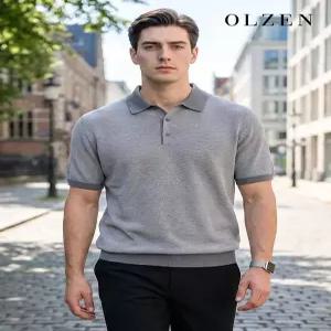 [올젠]오가닉코튼 배색 카라 니트 (ZOE2ET1301)