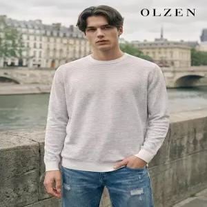 [올젠]스트라이프 배색 라운드 니트 (ZOE2ER1314)