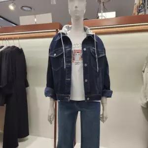 HC04 후드 배색 진청자켓  S261BJK252