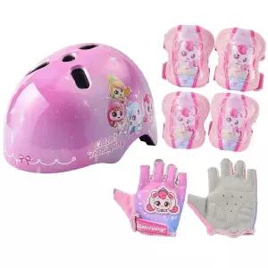 프린세스 캐치 티니핑헬멧 장갑 보호대 자전거 어린이 안전장비 풀세트