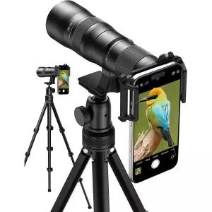 MIAO LAB 미아오 랩 20-60배 줌 망원 렌즈 스마트폰용고성능 휴대폰 키트 삼각대