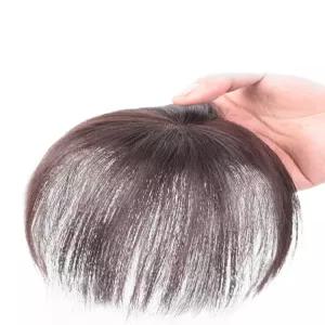 남자 부분 정수리 가발 인모 여자 헤어 탑 커버 피스 탈모 자연스러운 라인 댄디 붙임 머리