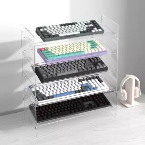 아크릴 키보드 방진 커버 보관함 무선 먼지 잘못누름 고양이 방지 에스티