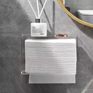 핸드 타올 디스펜서 아크릴 쓰레기통 티슈 각 키친 손세정 무타공 홀더 벽걸이