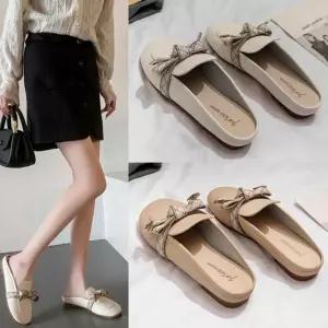 고급 리본 프렌치 플랫슈즈 정장 캐쥬얼 구두 슬리퍼여자 편안한 덧신 발편한 브랜드 단화 여름 편한