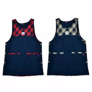 지퍼 주머니 배색 앞치마 청소 목수꽃집앞치마 편한 청소용 공방 작업용 마트 시장 식당 업소용