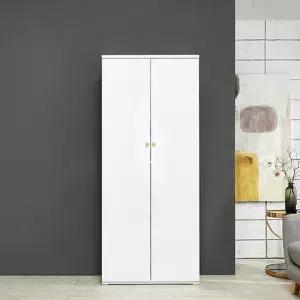 화이트 하이그로시 대용량 수납 양문 신발장 현관선반