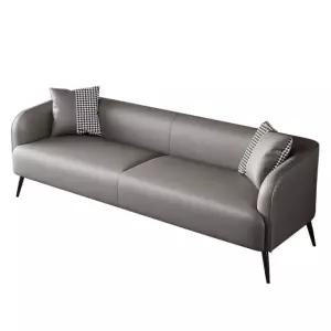 작은 소파 폭좁은 거실 싱글 북유럽 오렌지 침실 디자인 인조가죽 1인용