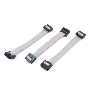 10 개/몫 FC 2.0mm 간격 IDC 회색 플랫 케이블 6P/8P/10P~60Pin LED JTAG ISP 다운로드 와이어 5cm/10cm~2m