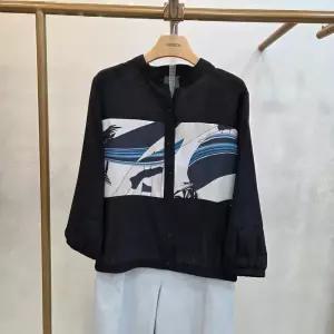 [크레송]크레송  시원 프린트  차이나  블라우스  ODCGBG58_DG