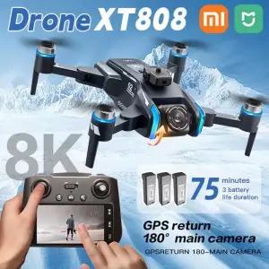 드론액세서리 Xiaomi Mijia XT808 GPS 드론 전문 8K HD 듀얼 카메라 브러시리스 모터 회피 WIFI FPV Foldab
